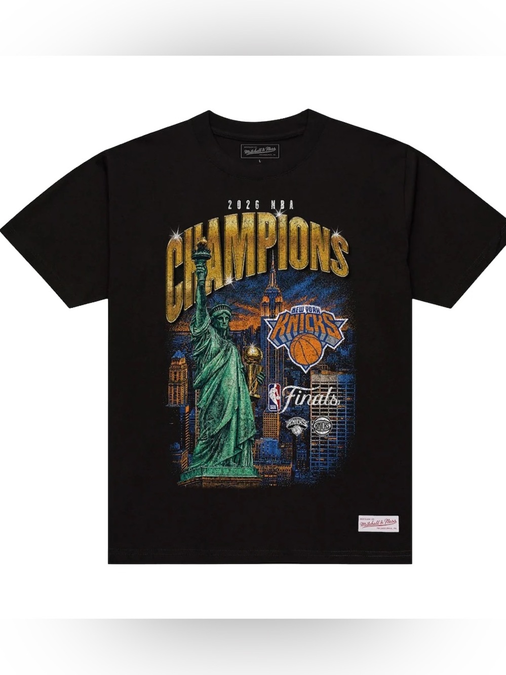 Mitchell & Ness New York Knicks NBA City Champions Tee 2026 – NWT – Black